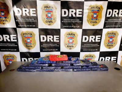 Polícia Civil apreende 15 tabletes de cocaína avaliados em aproximadamente R$ 350 mil